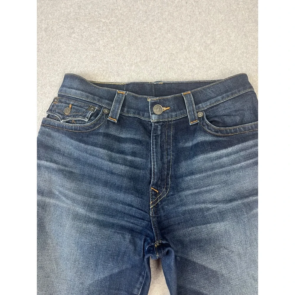 True Religion Geno Jeans Mens 36x34 Blue Cascade Slim Fit Stretch Flap Pockets